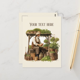 Carte Postale Cool vintage Farmers marché ajouter du texte