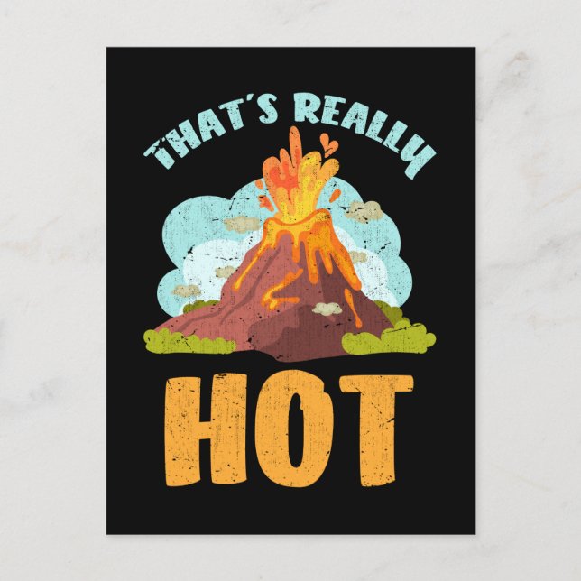 Carte Postale Cool Volcano Amoureux Géologie amusante Garçons Fi (Devant)
