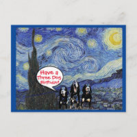Coonhound Starry Night, 3e Anniversaire de Chien S