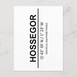 Carte Postale Coordinates Hossegor
