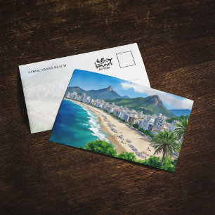 Carte postale Copacabana Beach Rio Brazi