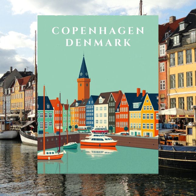 Carte Postale Copenhague Danemark Canal View Europe (Copenhagen Denmark Canal View Europe Postcard)