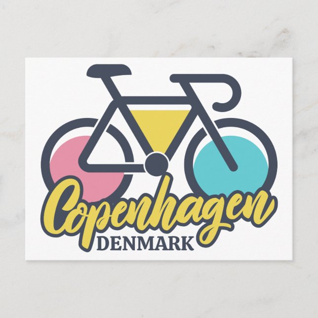 Carte Postale Copenhague Danemark Cyclisme (Devant)