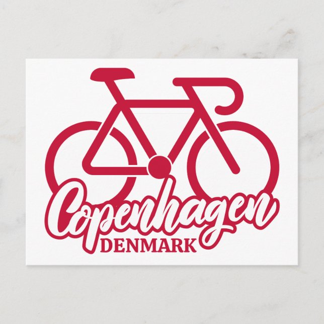 Carte Postale Copenhague Danemark Cyclisme (Devant)