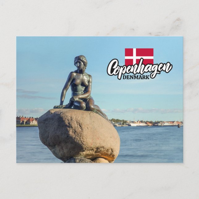 Carte Postale Copenhague Danemark Mermaid (Devant)