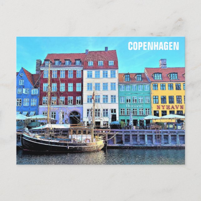 Carte Postale Copenhague Danemark Nyhavn Photo de voyage (Devant)