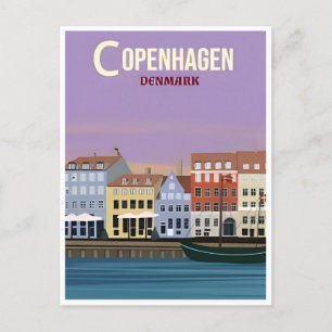 Carte Postale Copenhague Danemark Voyage Vintage ville europe