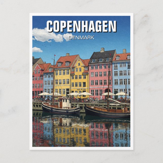 Carte Postale Copenhague Danemark Voyages (Devant)