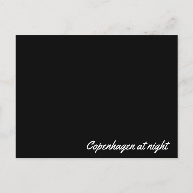 Carte postale Copenhague la nuit (Devant)