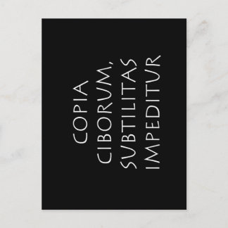 Carte Postale Copia ciborum subtilitas impeditur
