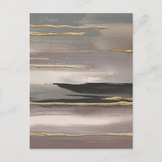 Carte Postale Copie abstraite dorée d'or du brouillard II de (Devant)