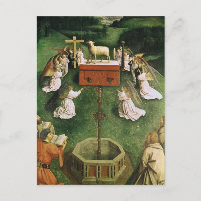 Carte Postale Copie de L'Adoration de l'Agneau Mystique (Devant)