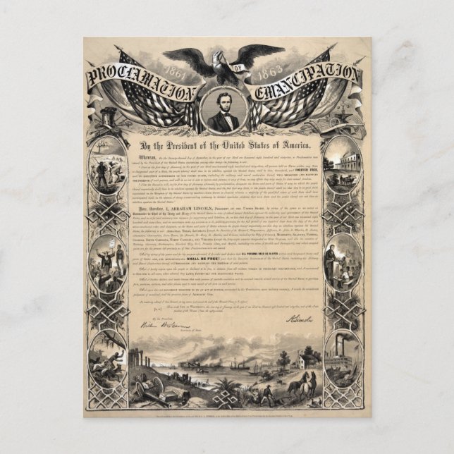 Carte Postale Copie de proclamation d'émancipation (Devant)