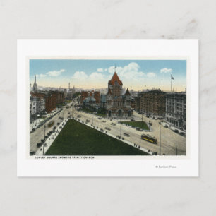 Carte Postale Copley Vue Carré de l'église de la Trinité