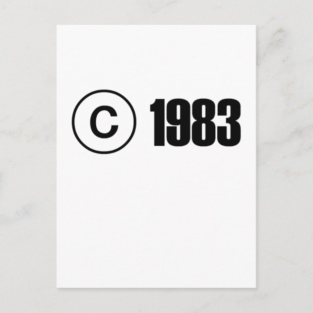 Carte Postale Copyright 1983 (Devant)