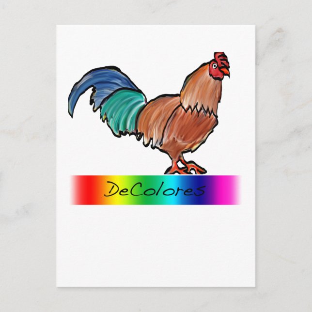 Carte Postale Coq de DeColores (Devant)
