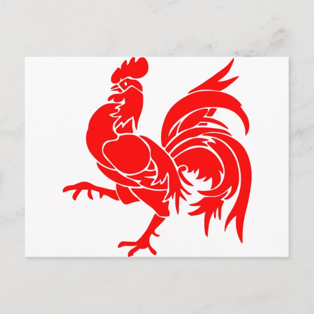 Carte Postale Coq de Wallonie. (Devant)