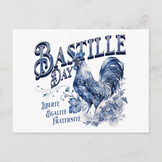 Carte Postale Coq du 14 juillet (Devant)