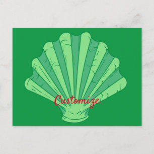 Carte Postale Coquille de pétoncle vert Sage Thunder_Cove