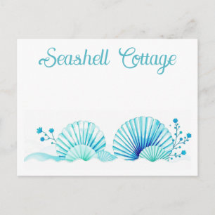 Carte Postale Coquilles de Saint-Jacques et fleurs