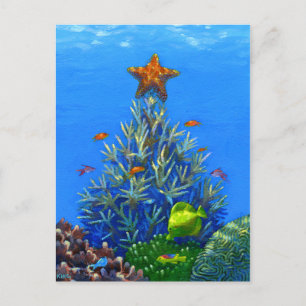 Carte postale Corail Christmas Tree