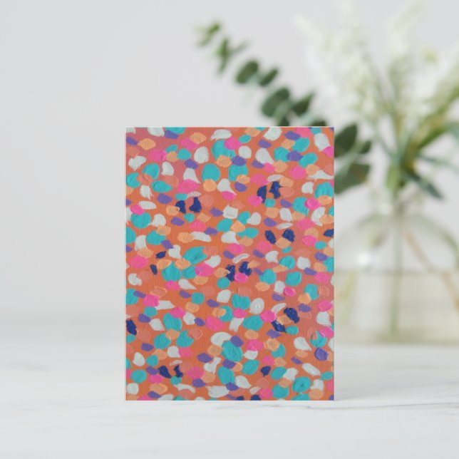 Carte Postale Corail de printemps Abstrait (Debout devant)