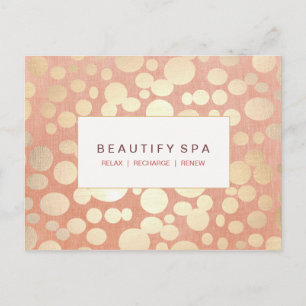 Carte Postale Corail rose Motif Gold Circle