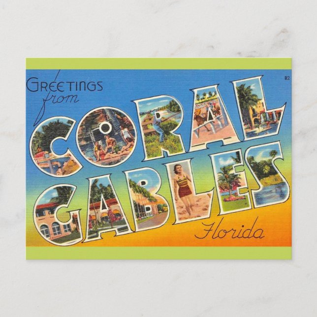Carte Postale Coral Gables Floride (Devant)