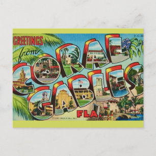 Carte Postale Coral Gables Floride Salutation