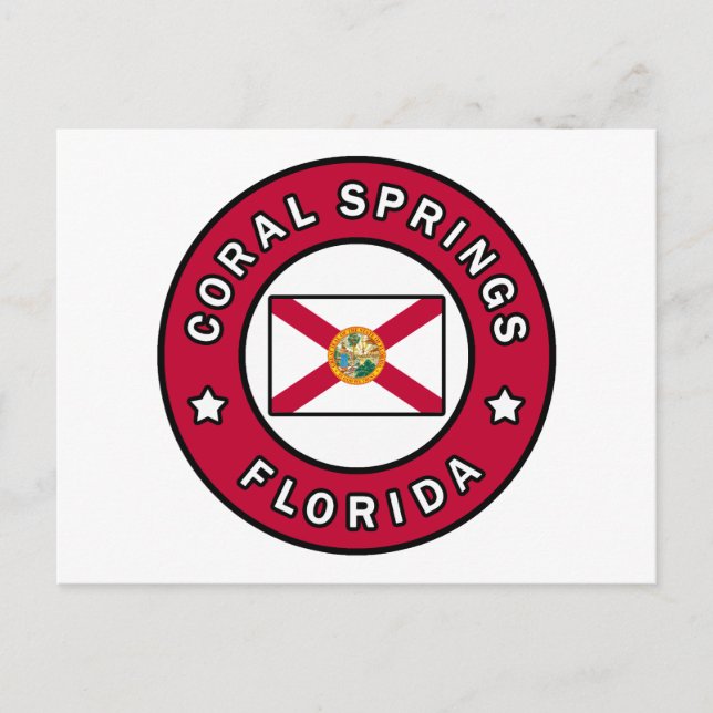 Carte Postale Coral Springs Floride (Devant)