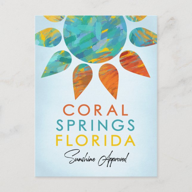 Carte Postale Coral Springs Floride Sunshine Travel (Devant)