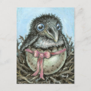 Carte Postale Corbeau bébé