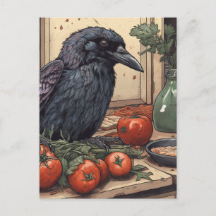 Carte Postale Corbeau dans la cuisine