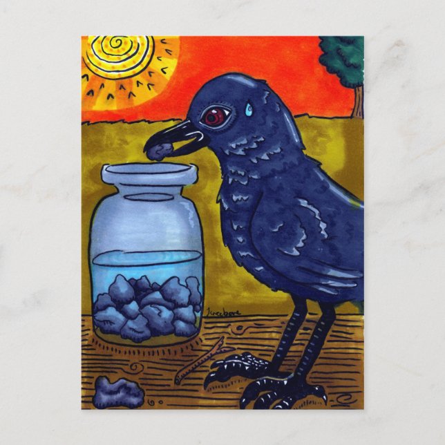 Carte Postale Corbeau de la persévérance (Devant)