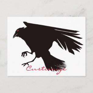 Carte Postale Corbeau noir vol Thunder_Cove