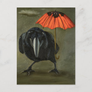 Carte Postale corbeau pluie 2