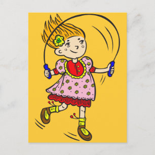 Carte Postale Corde de saut de fille