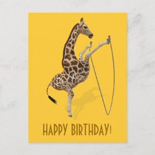 Carte Postale Corde Jumping Giraffe