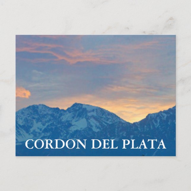 Carte Postale Cordon Del Plata (Devant)