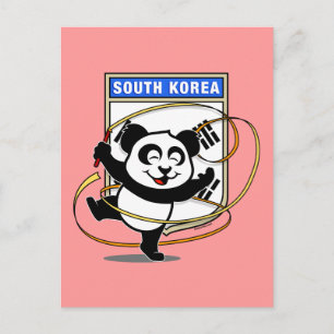 Carte Postale Corée du Sud Gymnastique rythmique Panda