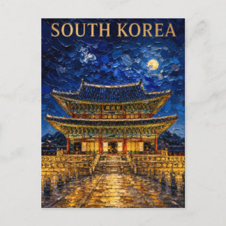 Carte Postale Corée du Sud : Mystic Night Seoul Art Souvenir