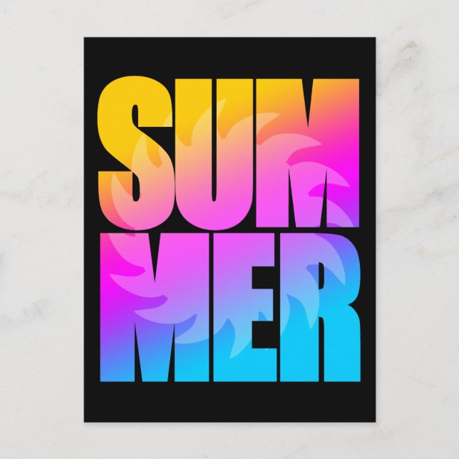 Carte Postale Corey Tiger 80s Summer Sun (Devant)