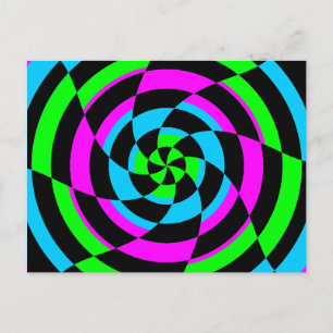 Carte Postale Corey Tiger 80s Vintage Op Art