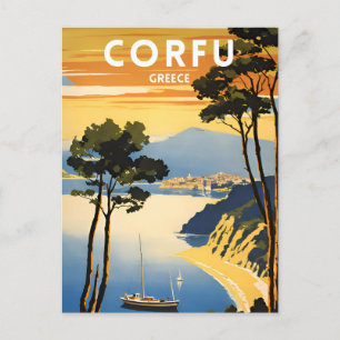 Carte Postale Corfou Grèce Vintage