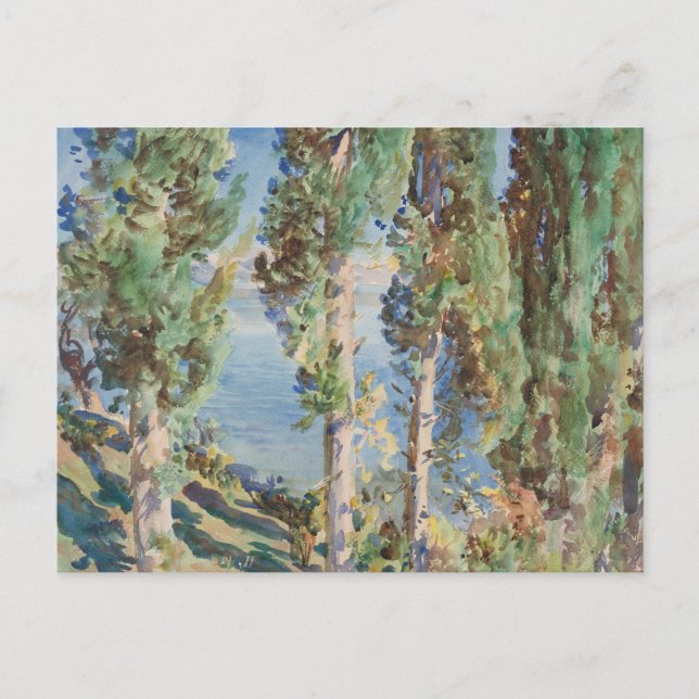 Carte Postale Corfu Cyprès par John Singer Sargent (Devant)