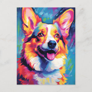Carte Postale Corgi couleur