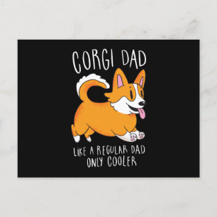 Carte Postale Corgi dad
