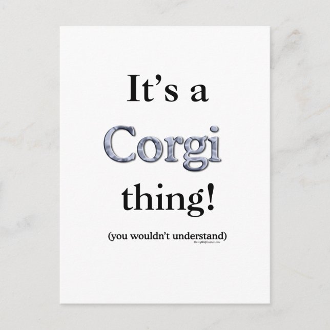 Carte Postale Corgi Thing (Devant)
