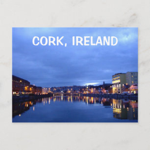 Carte Postale Cork à la nuit, Irlande