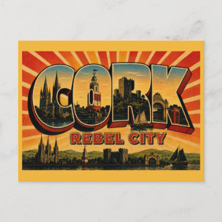 Carte Postale Cork Irlande Ville Rebelle Art Vintage